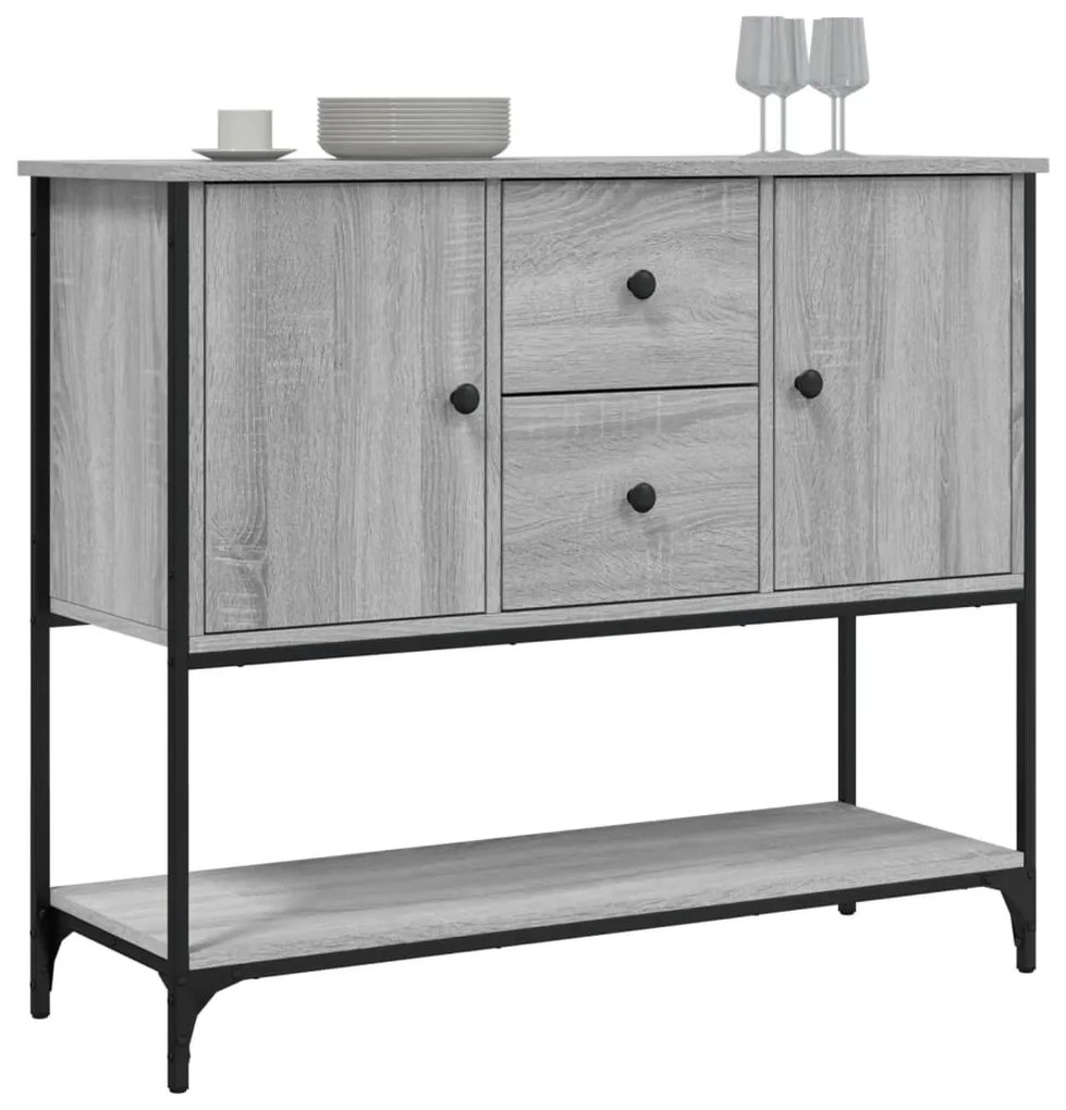 Credenza grigio sonoma 100x36x85 cm in legno multistrato