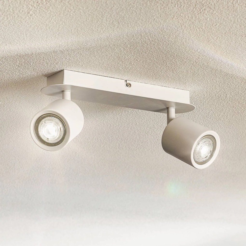 Luminex Faretto da soffitto Modo in acciaio inox, bianco, 2 luci