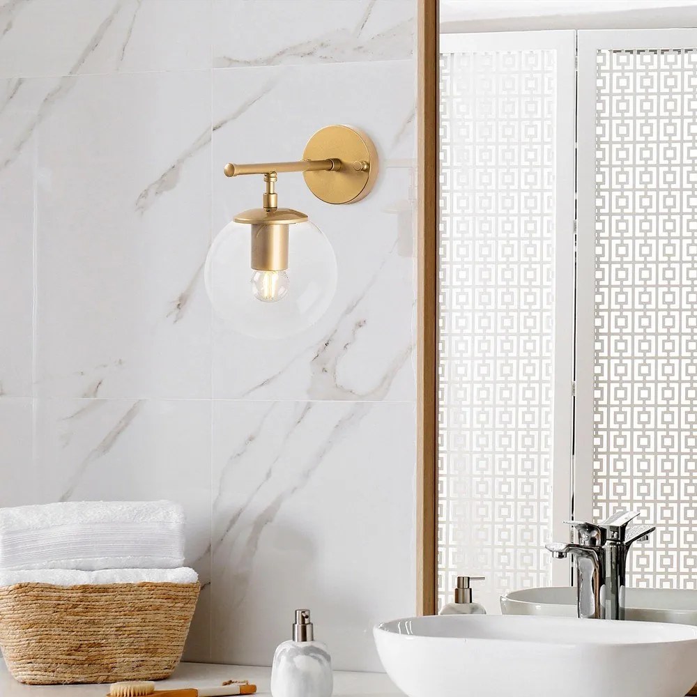 Lampada da parete color ottone Roe – Opviq lights