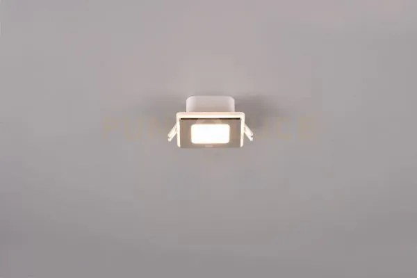 Faretto nimbus led quadrato con bordo cromato 653410106