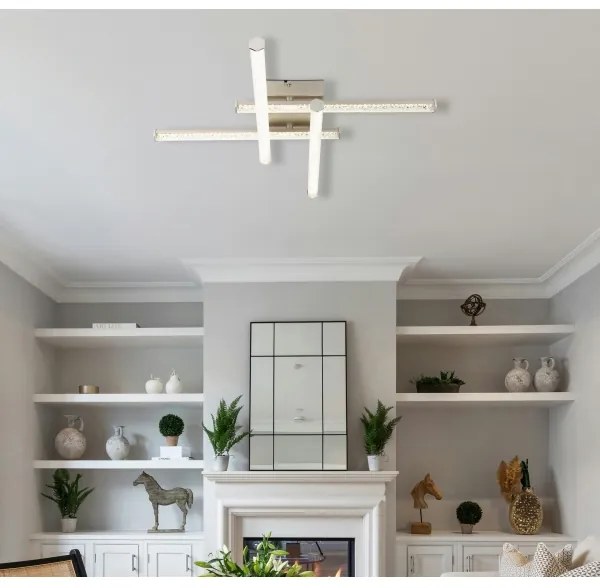 Globo 67346-24 - Plafoniera LED KIRINA LED/24W/230V 4000K cromo opaco