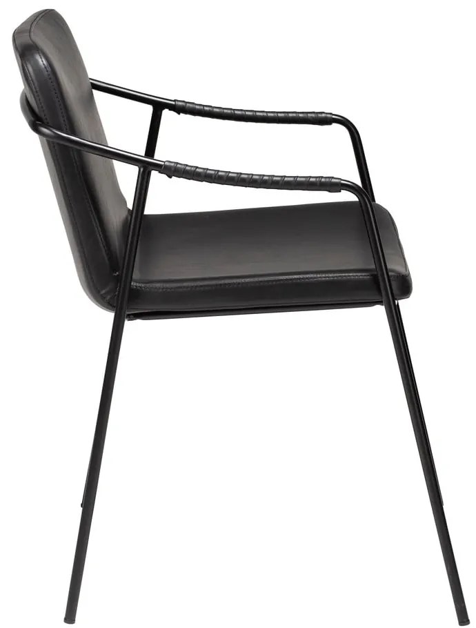 Sedia da pranzo in similpelle nera Boto - DAN-FORM Denmark