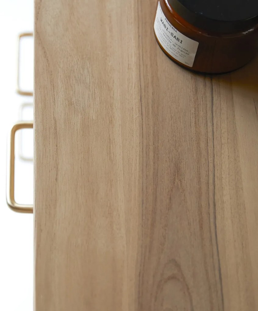 Tikamoon - Cassettiera con 6 cassetti in Teak stile vintage
