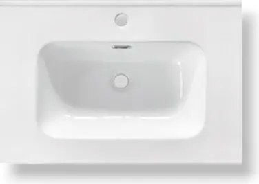 Lavabo a incasso STELLA 80x46 cm ceramica bianco stile moderno