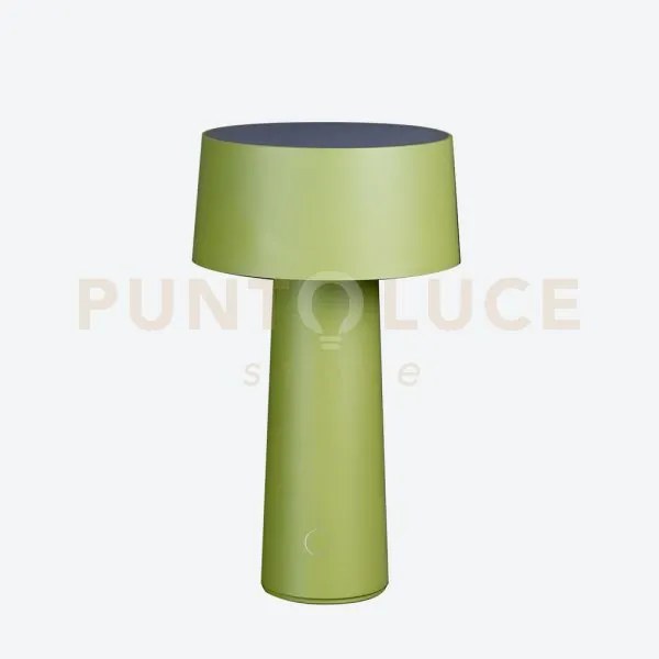 Lampada da tavolo wireless mush led 3w 3000°k  200lm a batteria verede