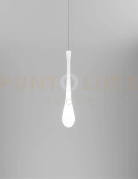 Lacrima sospensione p bianco lucido nickel satinato l22cc led 12w 1...