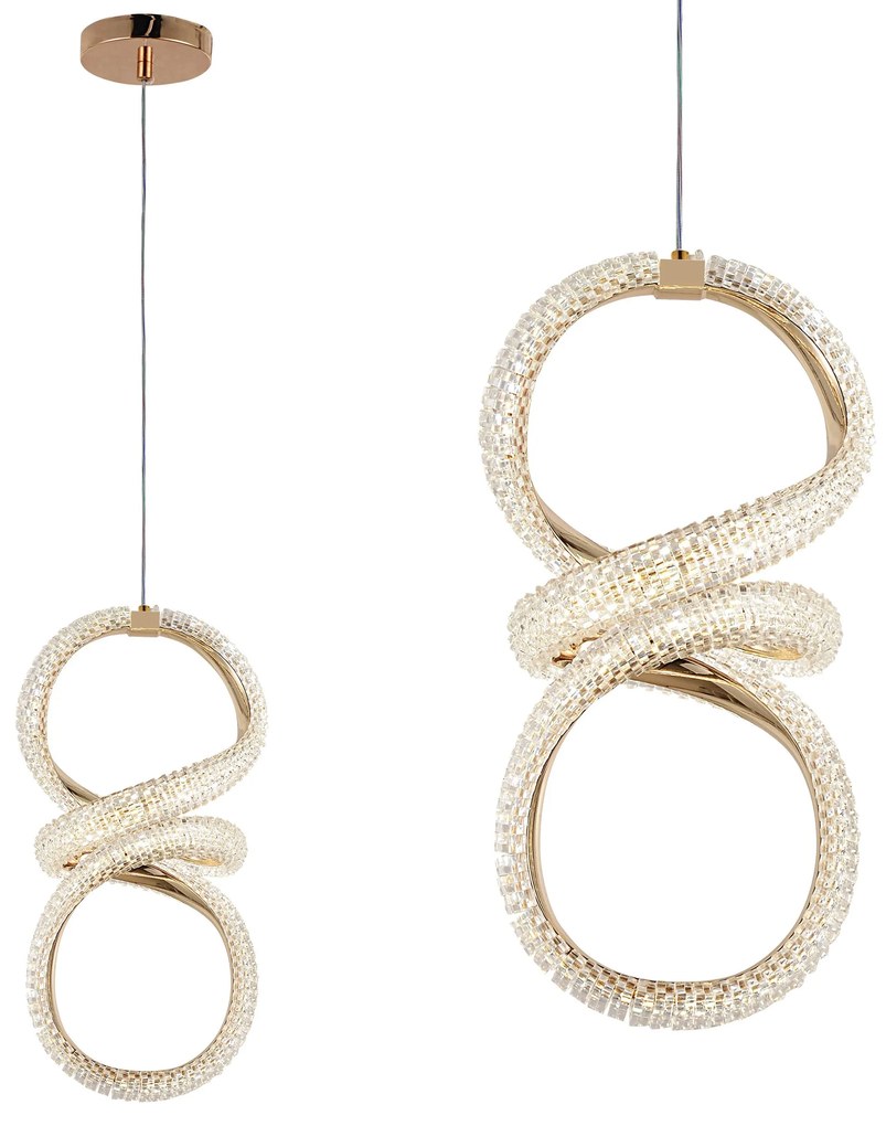 Lampada a sospensione LED G070-CP Gold