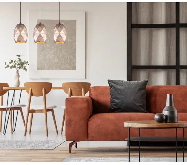 ITALUX MDM-3480/3 GD - Lampadario a sospensione con filo HARLEY 3xE27/40W/230V oro