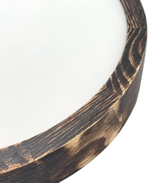 Lampada da soffitto OAK SMOKY SLIM 1xE27/15W/230V Ø 27 cm rovere/marrone scuro