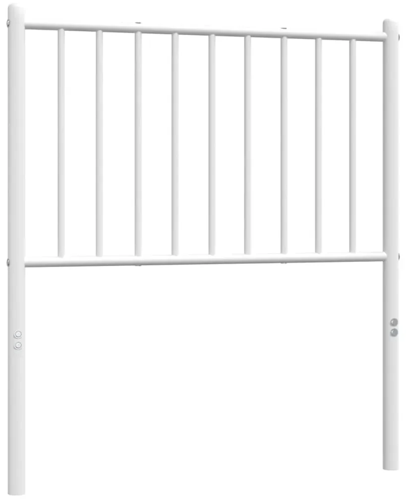 Testiera in metallo bianco 75 cm
