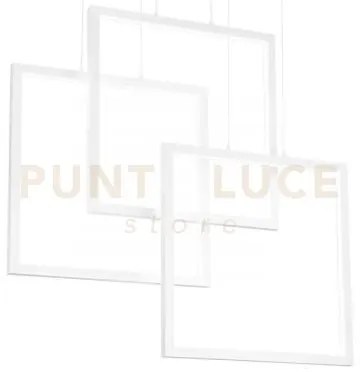Frame lampadarioa  sospensione 3 quadrati led 3000k 80w  9150 lm bi...