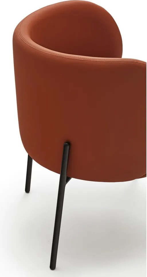 Set di sedie da pranzo arancione in imbottito 2 pz Mogi – Teulat