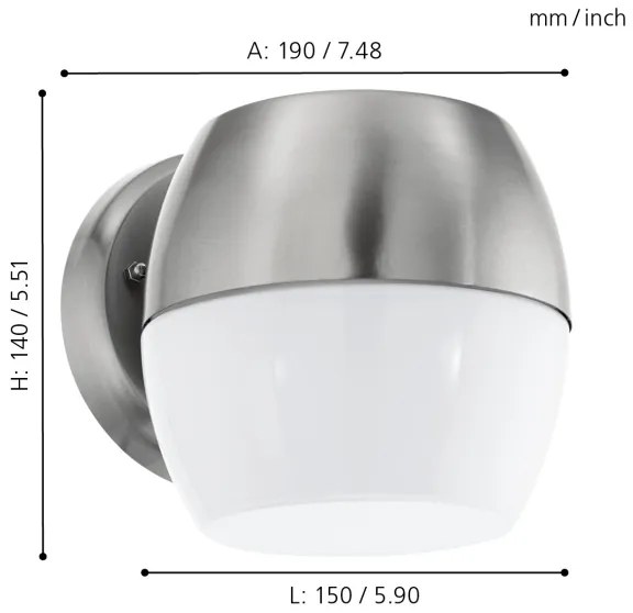 Eglo 95982 - Applique a LED da esterno ONCALA LED/11W