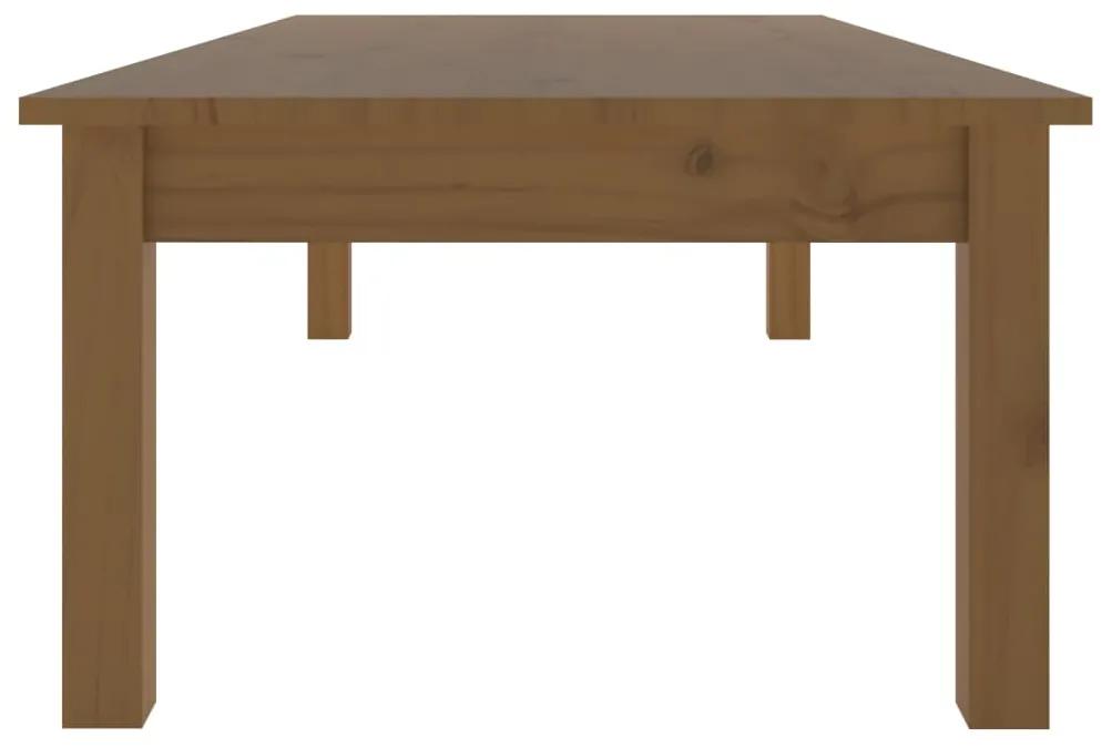 Tavolino da Salotto Miele 110x50x30 cm Legno Massello di Pino