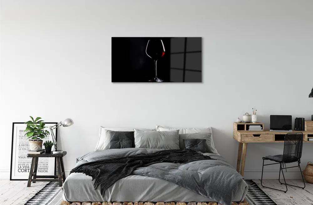 Quadro acrilico Sfondo nero con vino 100x50 cm