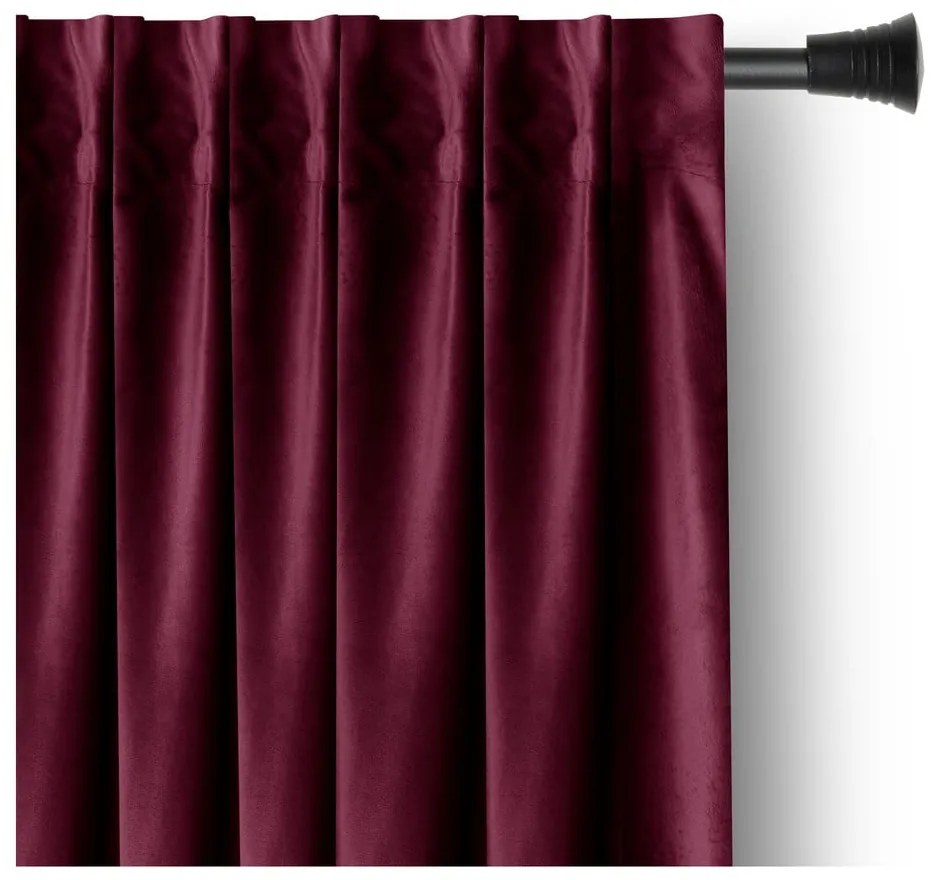 Tenda parzialmente oscurante burgundy in velluto 140x270 cm Pleat – Restilo