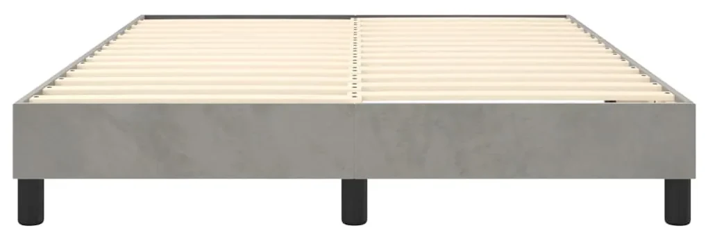Giroletto a molle grigio chiaro 140x190 cm in velluto