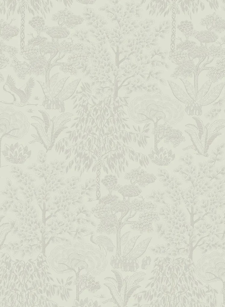 Eijffinger Carta da parati Origami Tree - Off White/ Silver