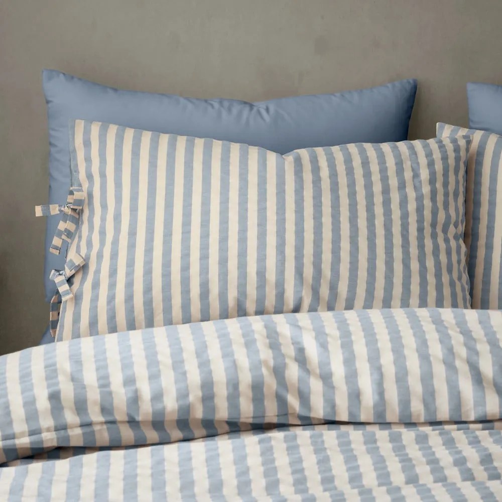 Biancheria da letto blu per letto matrimoniale/per letto esteso 230x220 cm Zanzibar Stripe – Pineapple Elephant