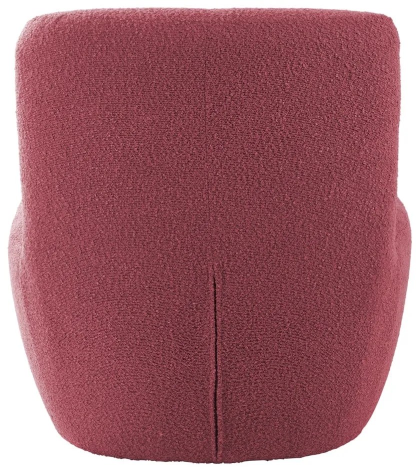 Poltrona rosa in tessuto bouclé Ada - Leitmotiv