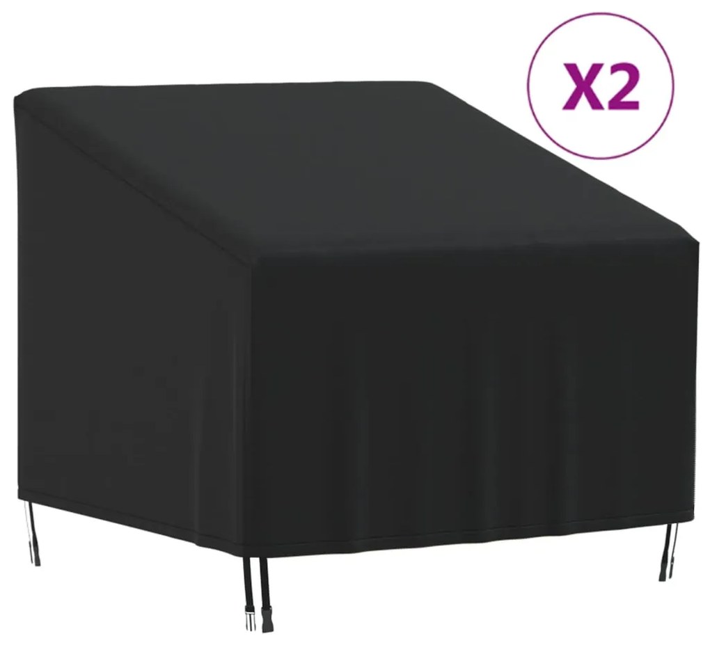 Coperture Per Sedia Da Giardino 2pz 90x90x50/75 Cm 420d Oxford /