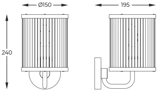 Zuma Line W0528-01F-F4AC - Applique SERGIO 1xE14/60W/230V cromo