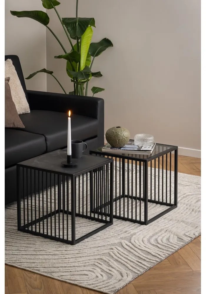 Tavolo portaoggetti in pietra 40x40 cm Strington - Actona