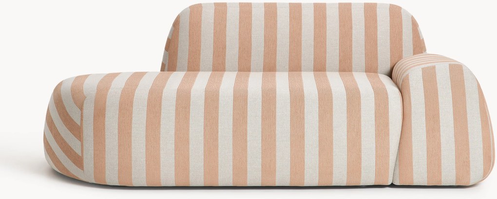 Divano a righe 2 posti con chaise longue Wolke