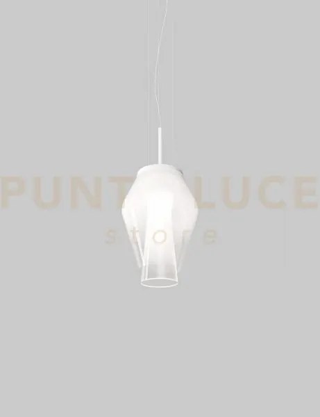 Anisette sospensione bianco sfumato bianco opaco 1 luce attacco e27