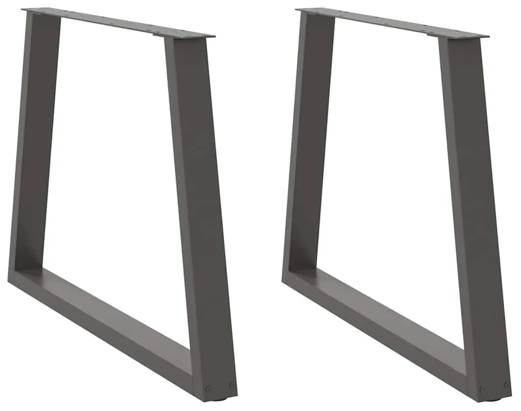 Gambe Tavolo Pranzo A V 2 Pz Antracite 100x(72-73,3)cm Acciaio /