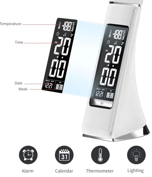 Immax 08949L - Lampada da tavolo LED dimmerabile con display LEATHER LED/6,5W/5V bianca