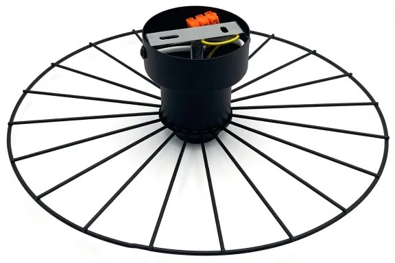 Applique MONTANA 1xE27/15W/230V diametro 30 cm nero