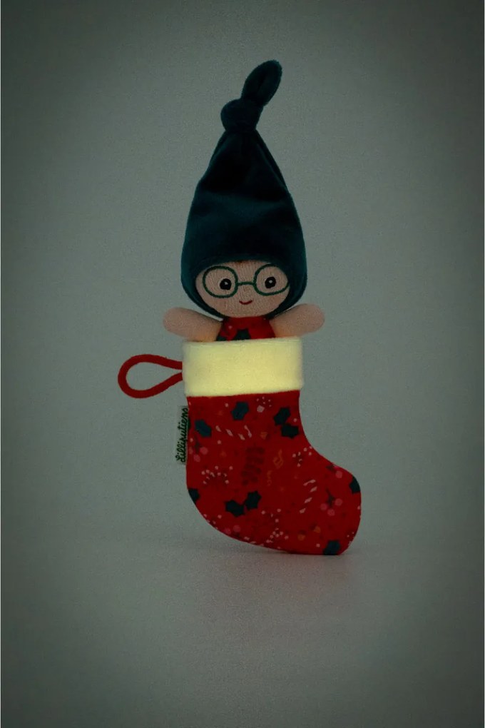 Lilliputiens - Elfo di Natale con calzino rosso