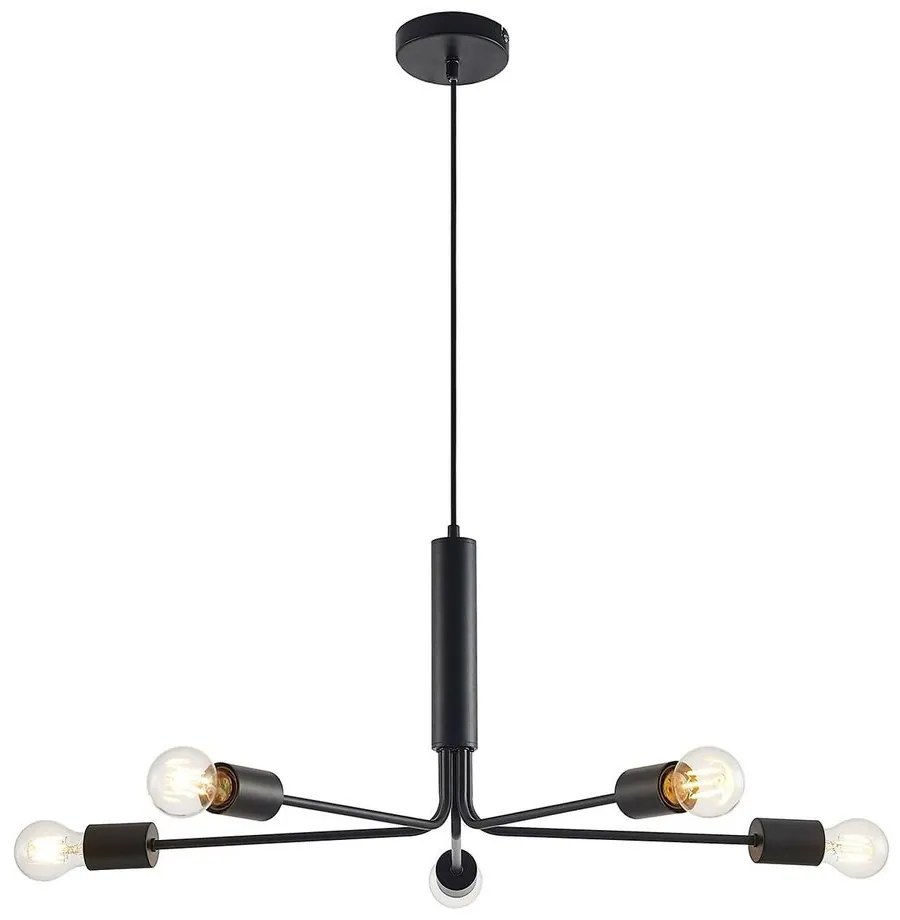 Lindby - Imonis 5 Lampada a Sospensione Nero Lindby