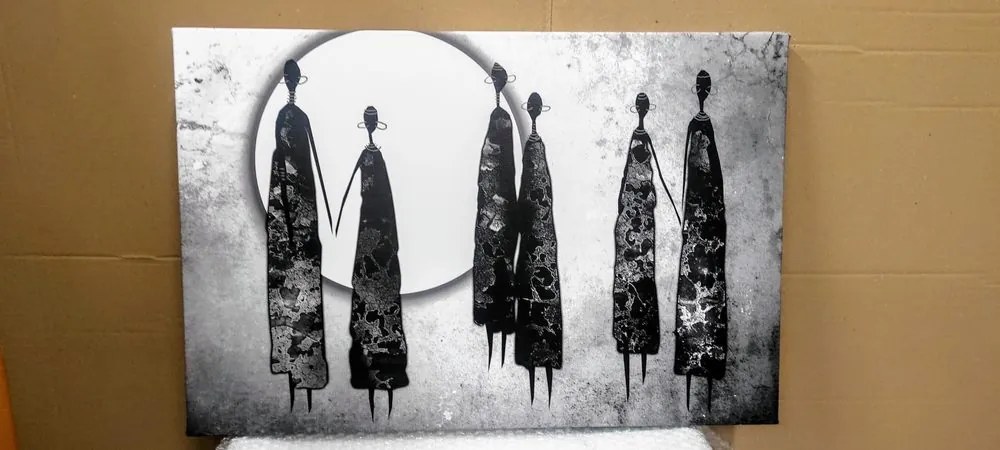 Quadro su tela – Donne africane in bianco e nero