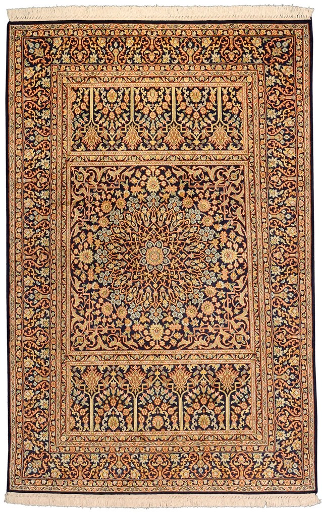 Cashmere Silk Tappeto orientale 120x190 Beige (Indian) Annodato A Mano