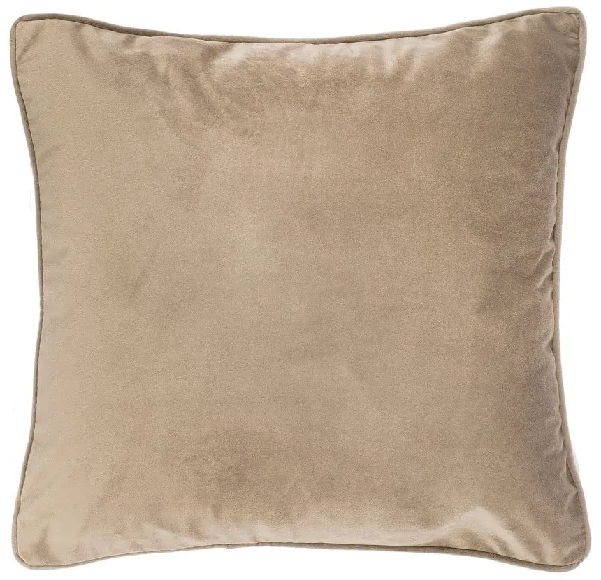 Cuscino beige chiaro in velluto, 45 x 45 cm - Tiseco Home Studio