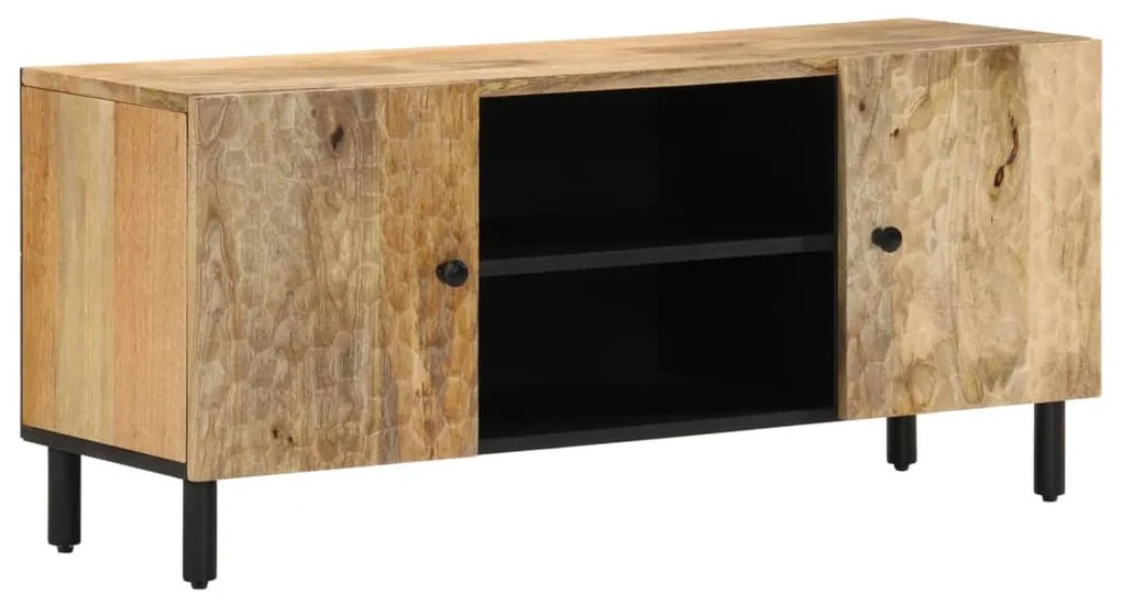 Mobile Porta Tv 105x33x46cm İn Legno Massello Di Mango /