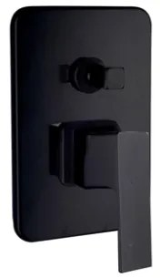 Miscelatore doccia incasso con deviatore nero opaco serie Elegant