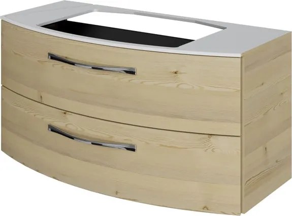 Mobile da bagno sospeso Cassca di Pelipal L 99 x H 49.2 x P 46.2 cm pino polar, 2 cassetti con illuminazione LED esterna, attivabile con sensore di movimento