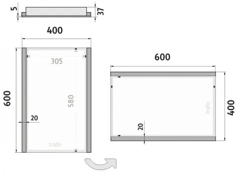 NIMCO ZP 11000 - Specchio retroilluminato LED da bagno 6500K 60x40 cm IP44