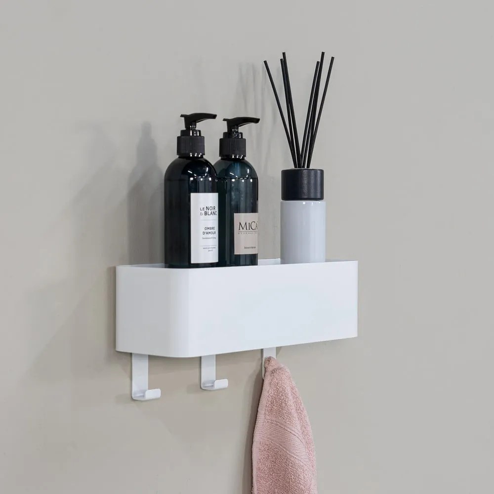 Mensola da bagno da parete bianca in acciaio Multi – Spinder Design