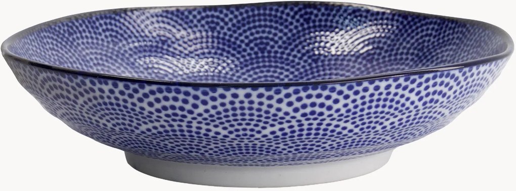 Set di 3 piatti fondi in porcellana Nippon Blue