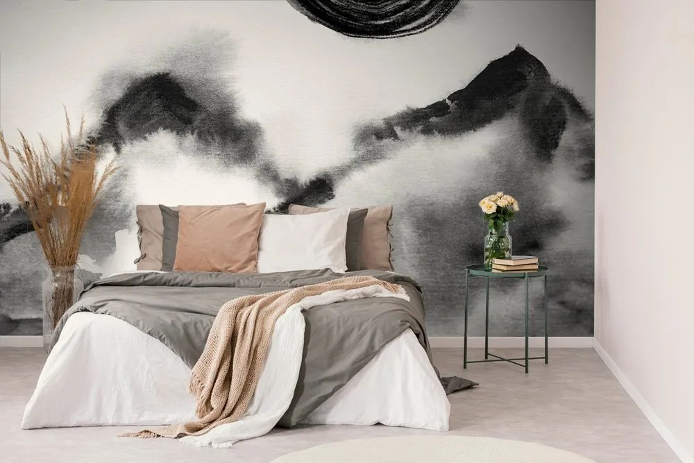 Carta da parati – Pittura giapponese in bianco e nero