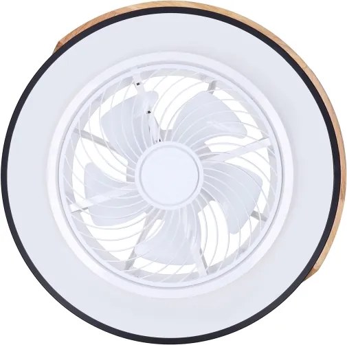 Brilagi-LED Dimmerabile lampada a LED con ventilatore LED/30W/230V 3000-6500K nero/rovere +telecomando
