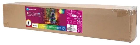 Aigostar - Albero di Natale per esterni LED RGBY 205 LED/6W/230V/8 funzioni 180cm IP44
