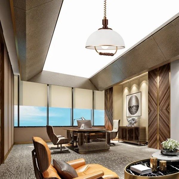 Lampadario a scomparsa RAMONA 1xE27/60W/230V beige/marrone scuro