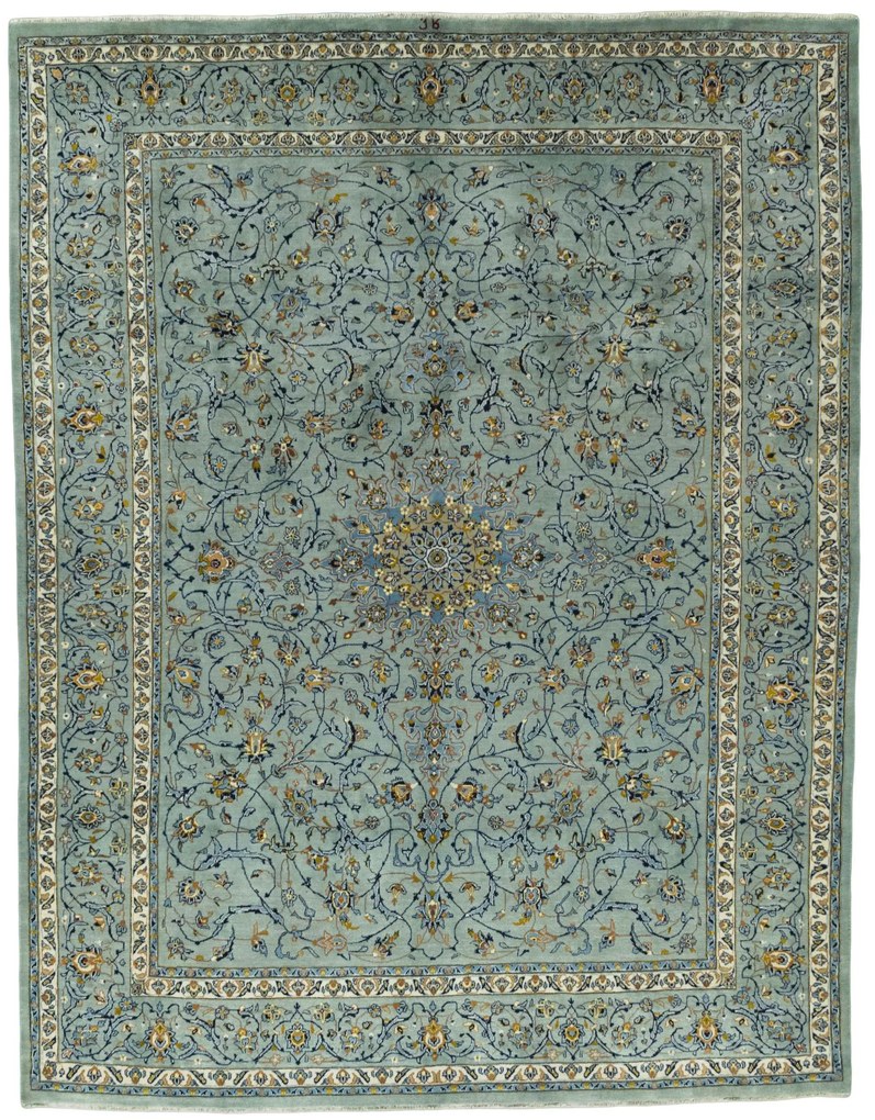 Mashad Tappeto persiano 310x390 Blu (Iran) Annodato A Mano