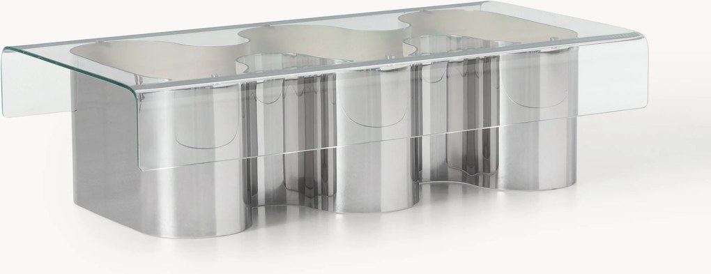 Tavolino da salotto con piano in vetro Jouri