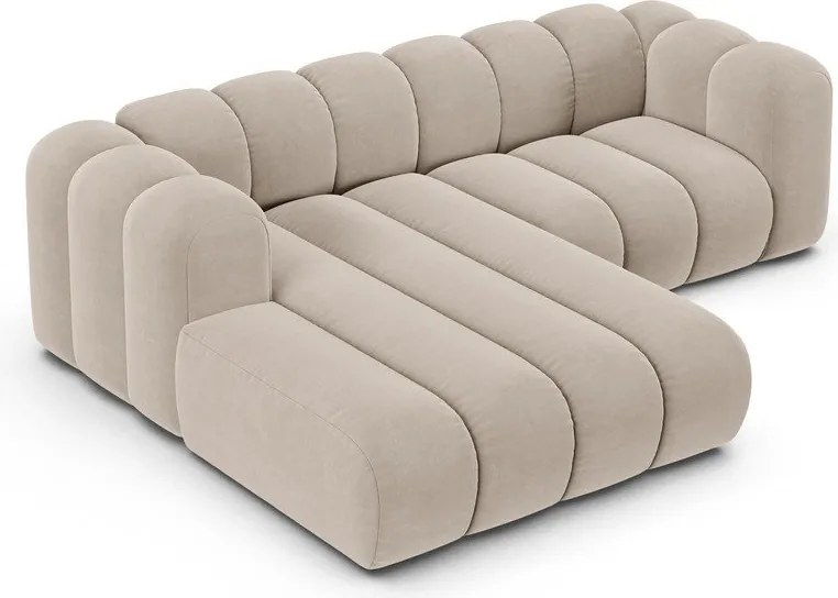 Divano angolare beige ad angolo sinistro Lupine - Micadoni Home